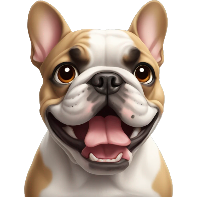 French bulldog mad face  emoji