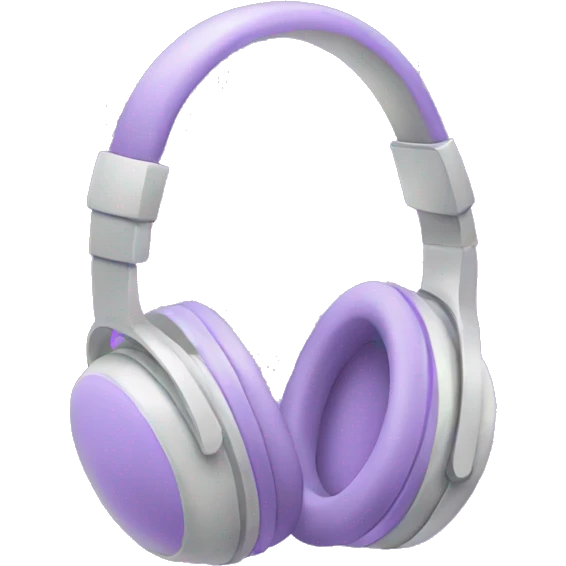 Pale purple headphones emoji