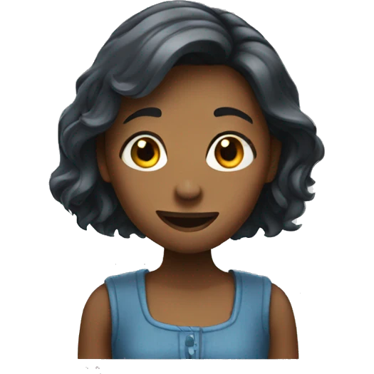 Girl saying fin fin fin emoji