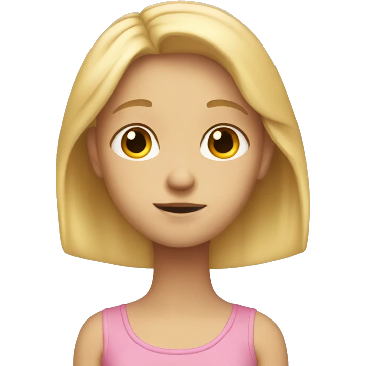 blonde girl thinking about a boy emoji