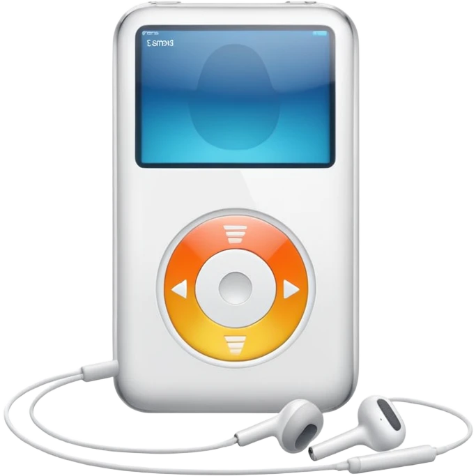 white ipod and earphone
 emoji