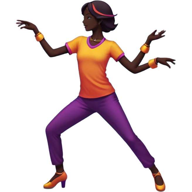 Disco silhouette 70s emoji