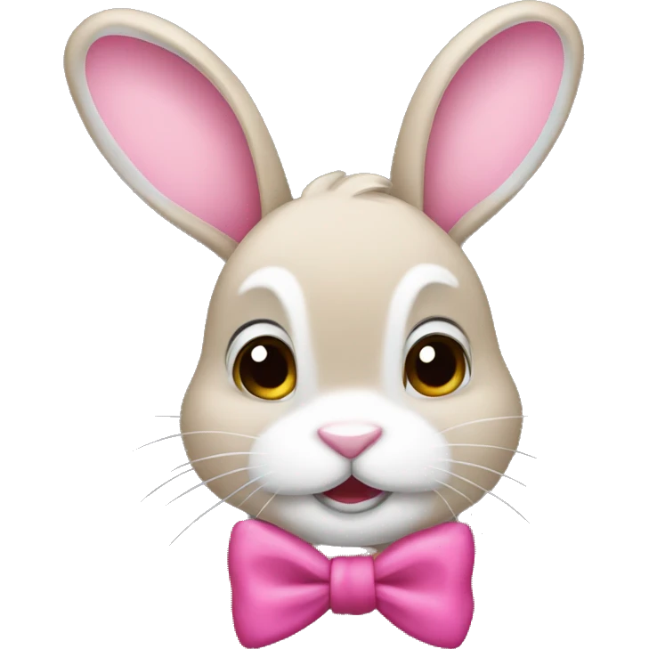 Rabbit with a pink bow emoji