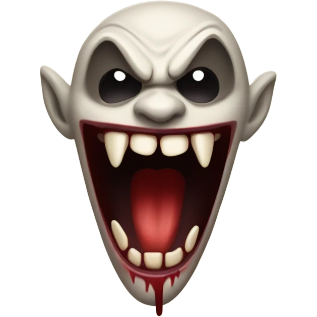 A vampire with blood on teeth  emoji