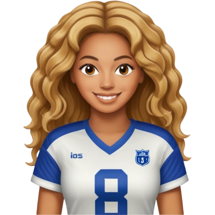 Beyonce in a football jersey  emoji