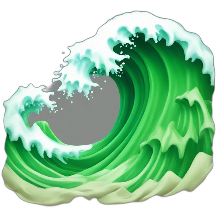 Japanese green umami flavor wave emoji