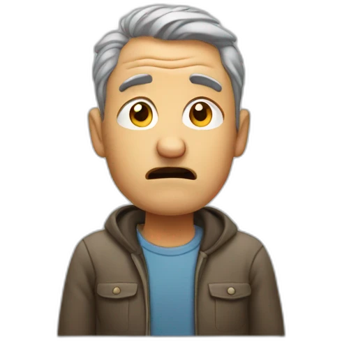 confused middle aged man emoji