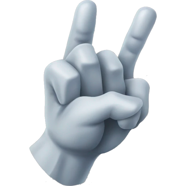 Wolf hand point emoji