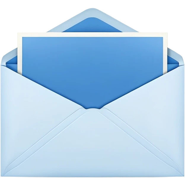 a white postcard in a blue envelope emoji