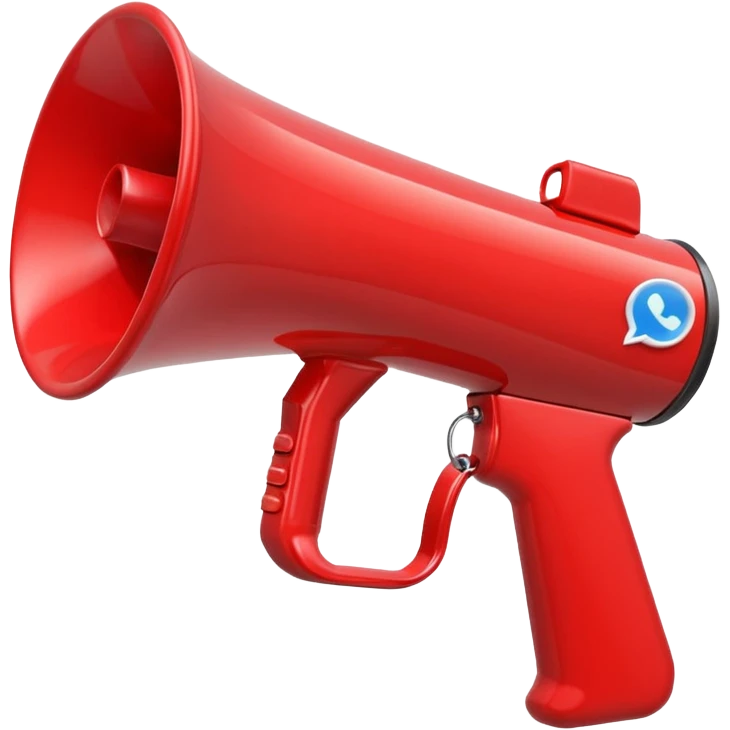megaphone with social media icons emoji
