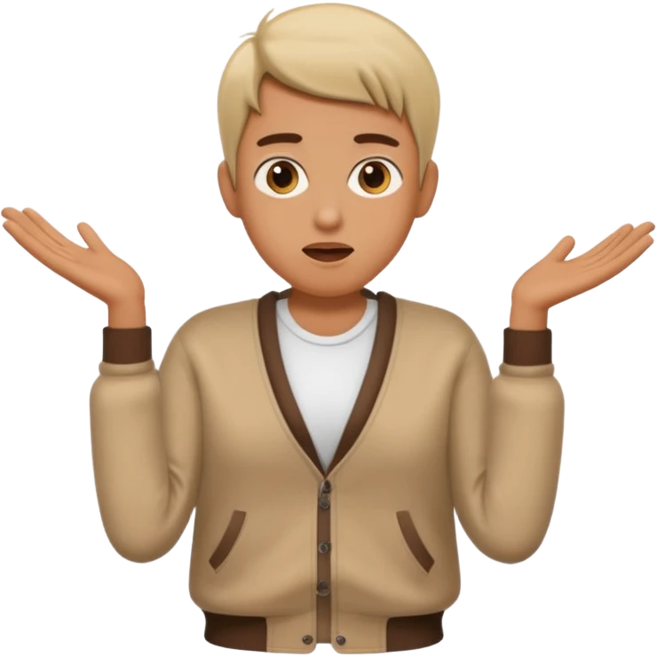 cool perosbn shrug suprised emoji