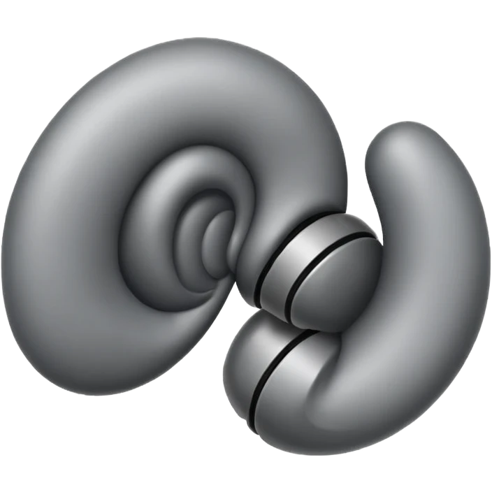 Create clear, modern iPhone-style emojis representing Hear. Include an ear or sound waves, showing passive hearing. emoji