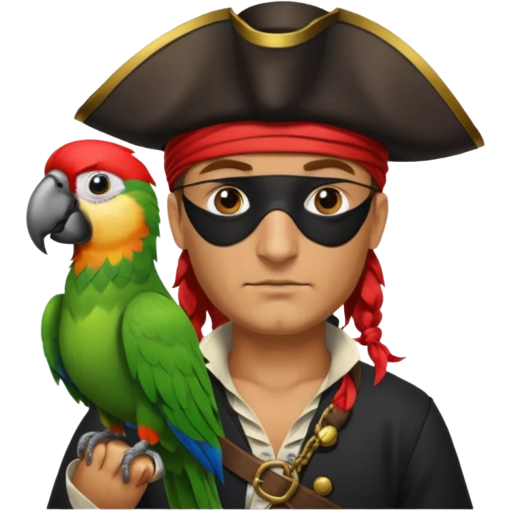pirate and parrot emoji