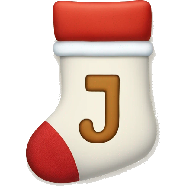 christmas stocking letter J emoji