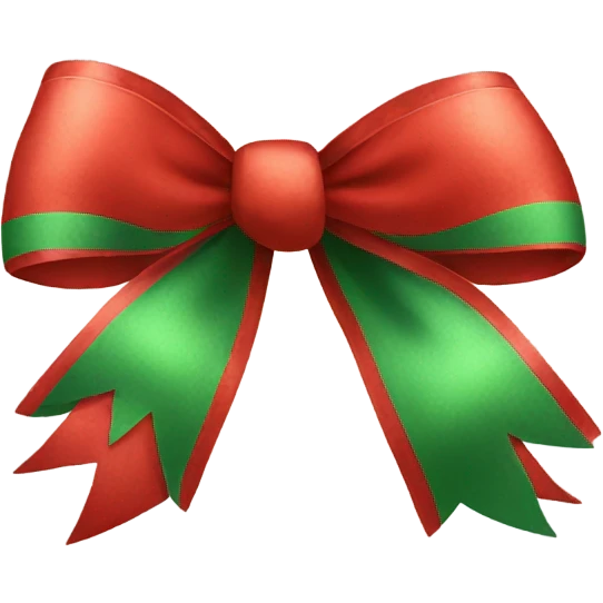Christmas bow emoji