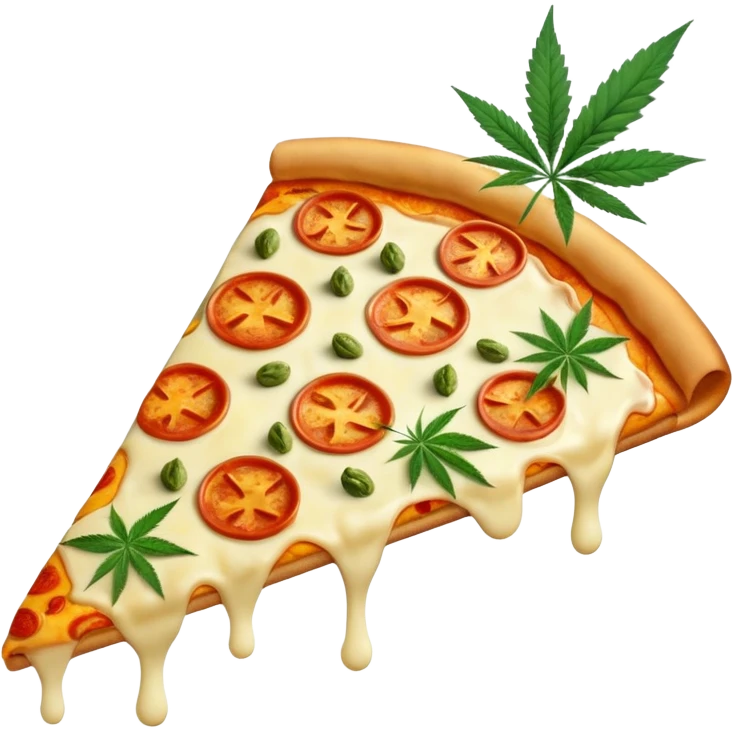 Frozen pizza and weed  emoji