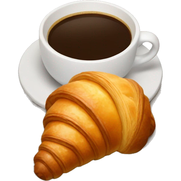 croissant and coffee emoji
