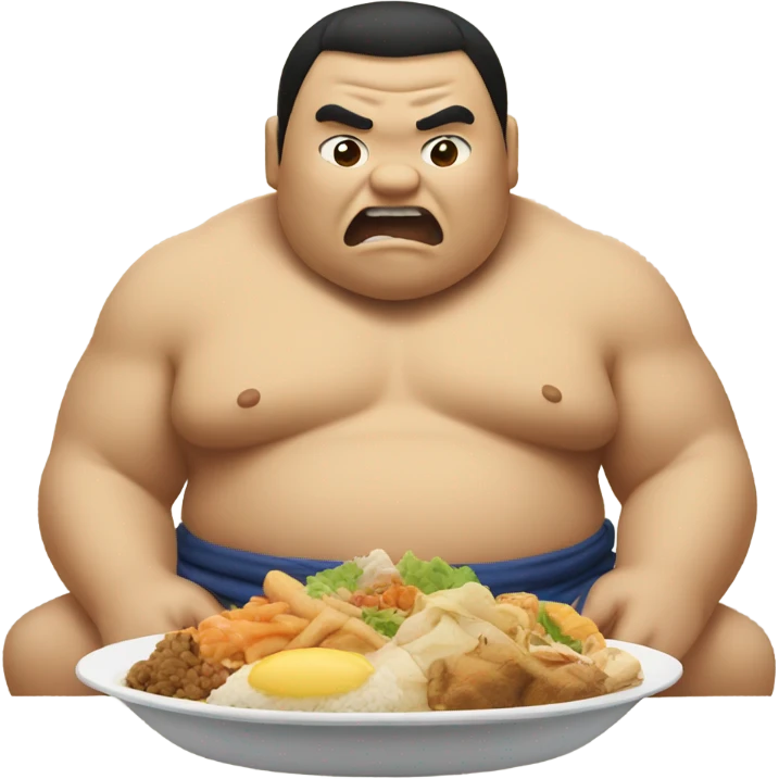 Sumo eating food emoji