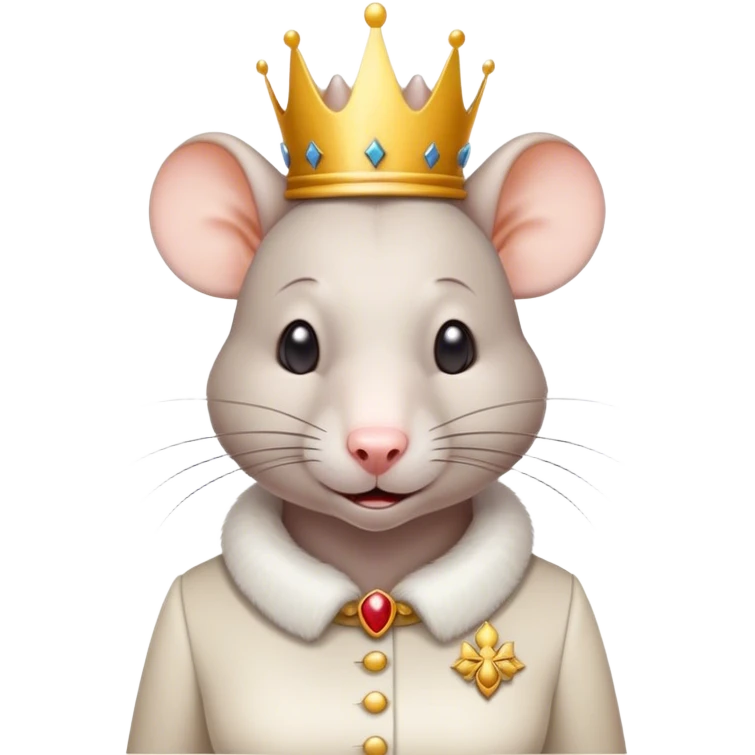 Queen rat struggling to work in customer service emoji