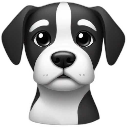 Dog with strips black and whites emoji
