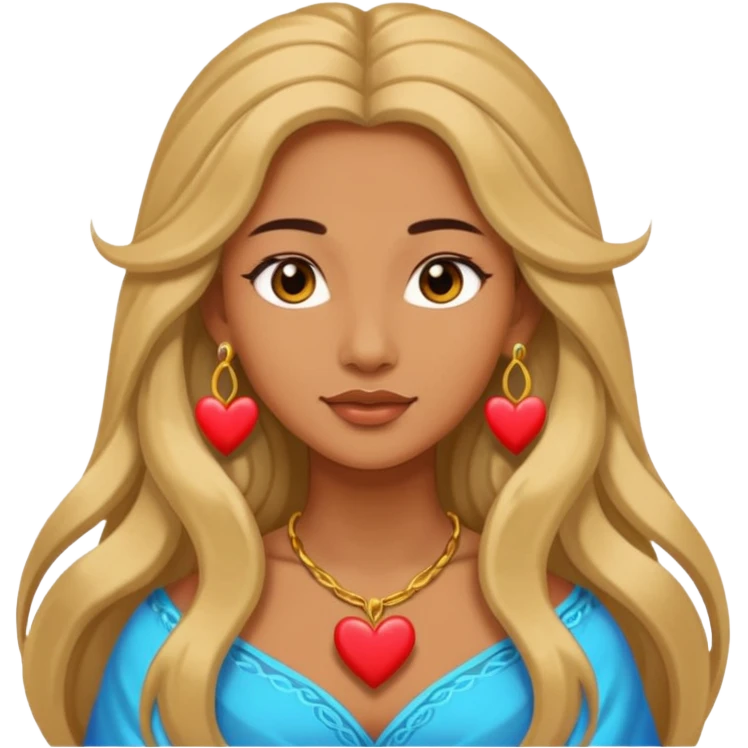put love shaped earrings to the love goddest emoji