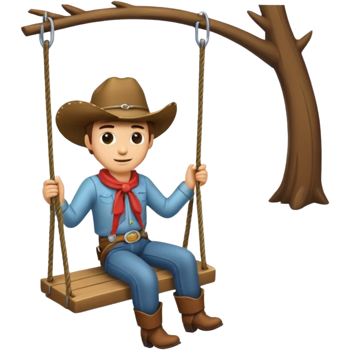 گاو سوار بر تاب تاب emoji