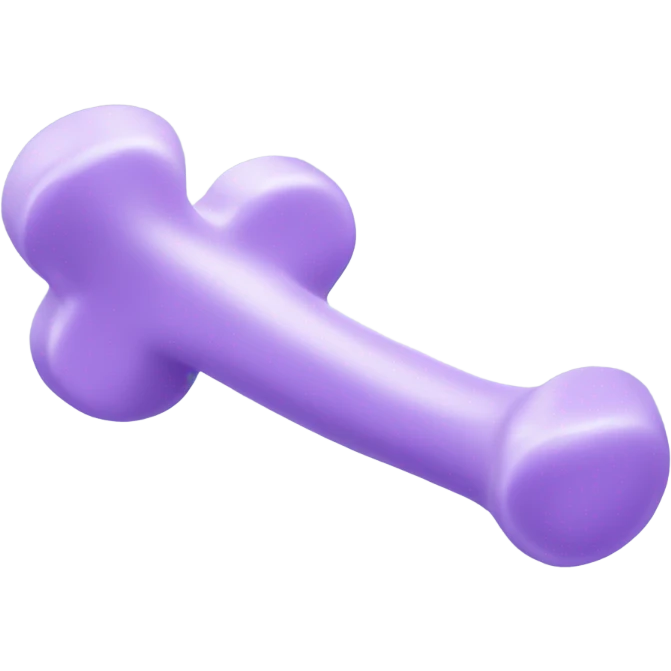 Pastel purple dog bone emoji