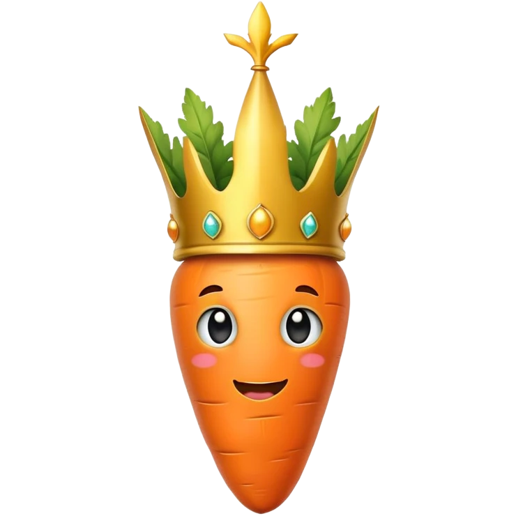Carrot wearing a crown  emoji