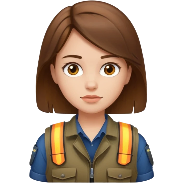 Girl wearing bullet proof emoji