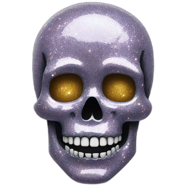 Glitter skull emoji