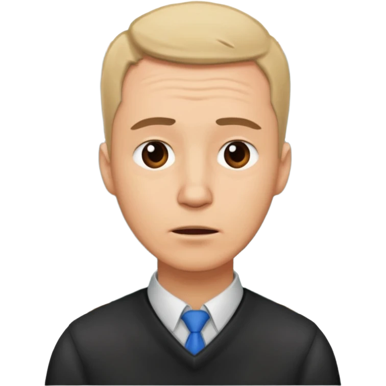 a man teacher, head is tilted, with an aching logo beside the neck emoji