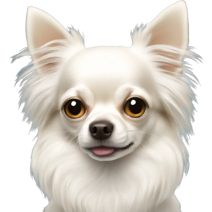 White long hair Chihuahua emoji