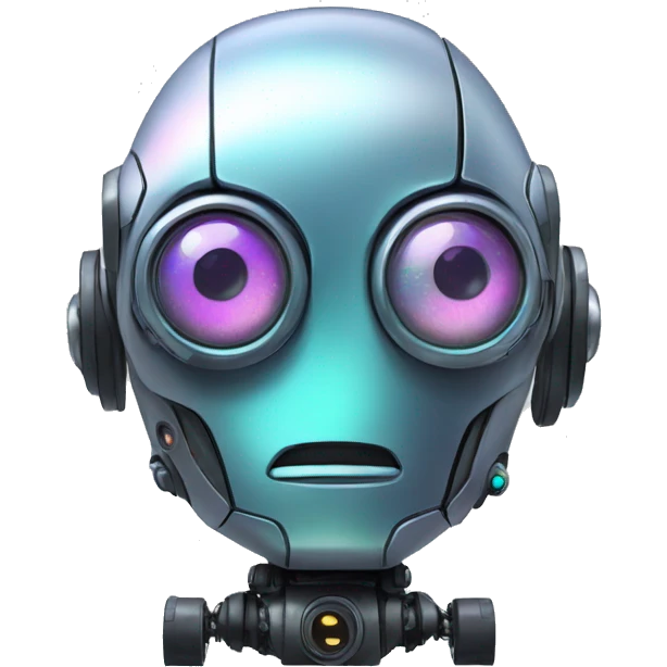 robot with iridescent eyes emoji