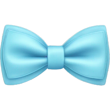 Pastel blue bow tie emoji