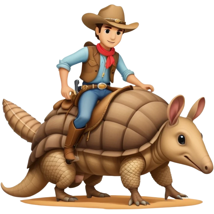 Cowboy riding an armadillo  emoji