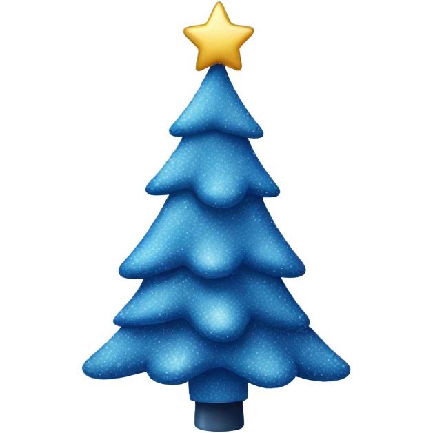 Blue Christmas tree emoji