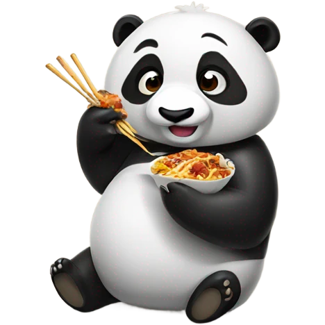 Panda eating Panda Express  emoji