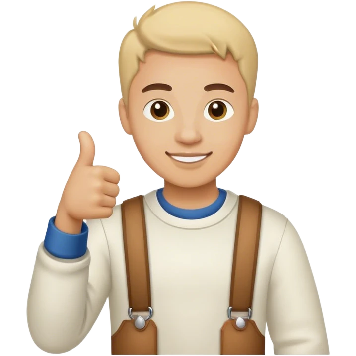 Marc Doing Arts and crafts with thumbs up  emoji