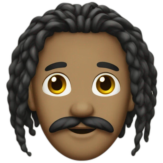 Locs moustache emoji