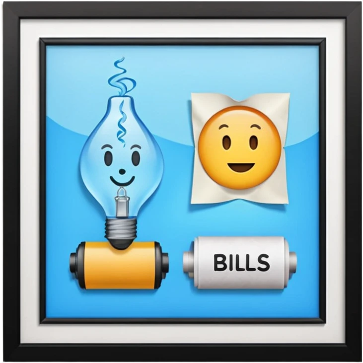 gastos comunos, luz, agua, gas emoji