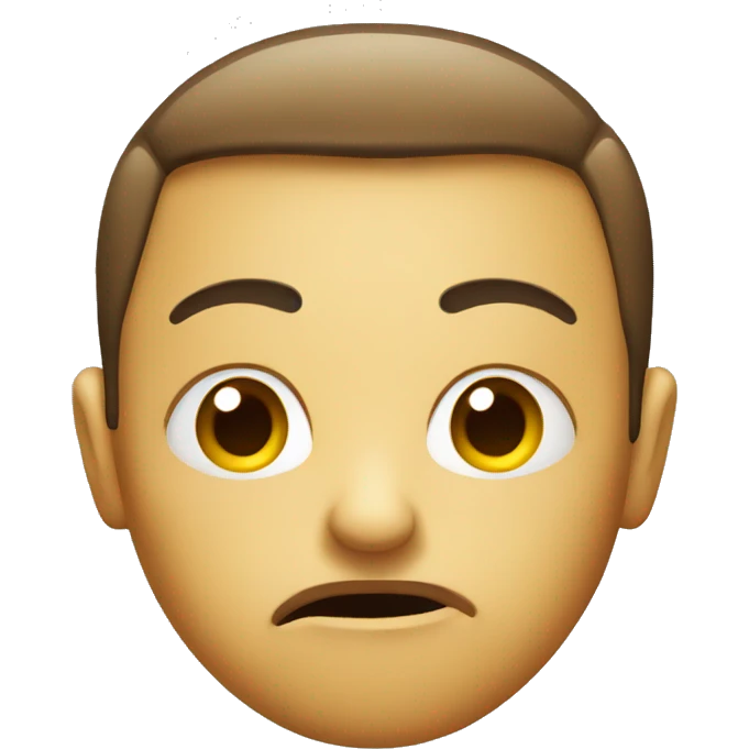Suspicious face emoji