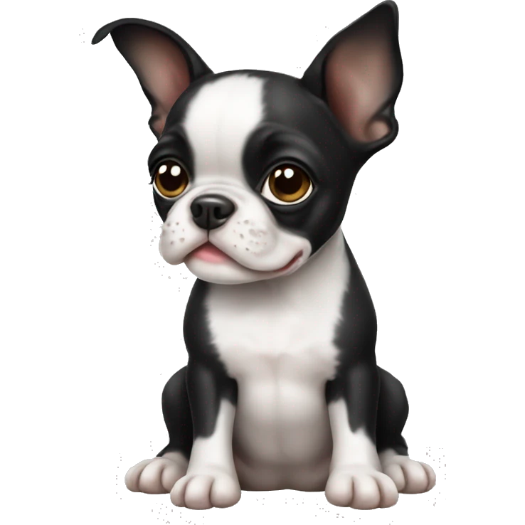 Boston terrier puppy emoji