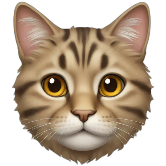 fluffy tabby cat emoji