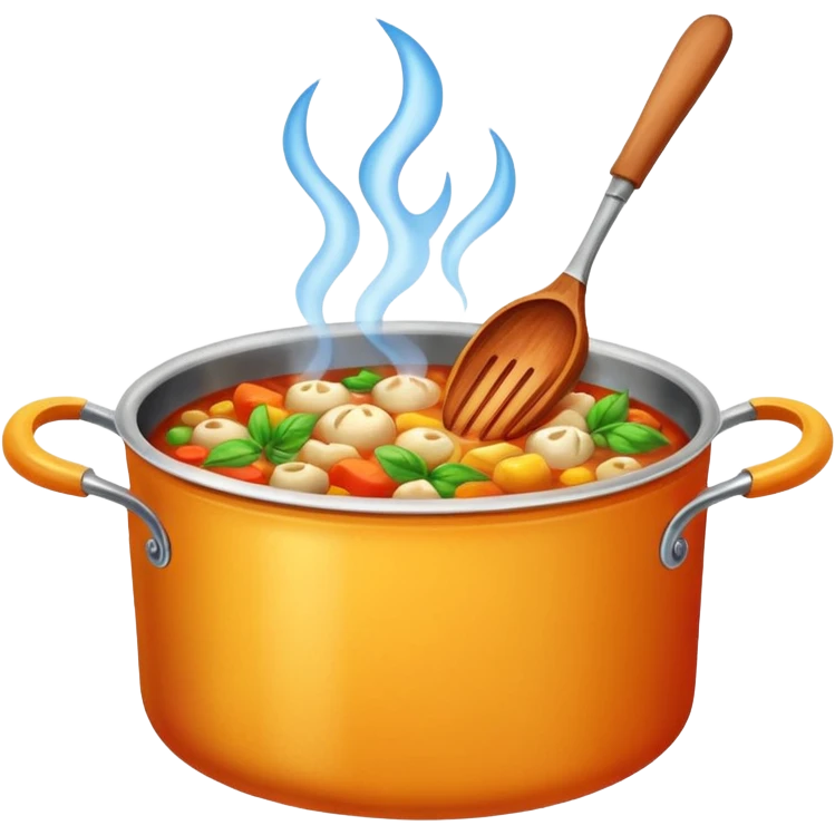 Cooking food in pot  emoji