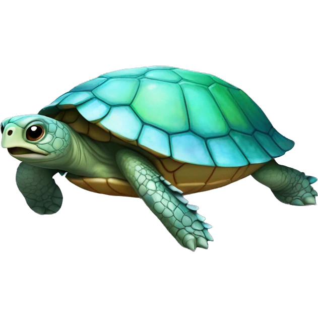 Iridescent turtle emoji