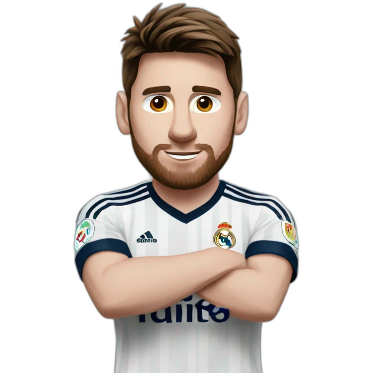 Messi in real madrid shirt emoji