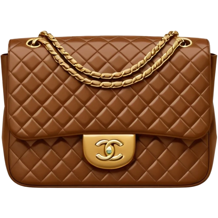 chanel brown color bag emoji