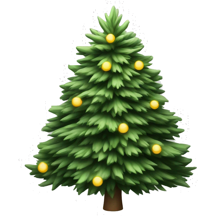  actual white fir christmas tree isolated.  emoji