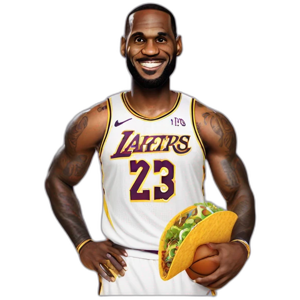 Lebron with taco emoji