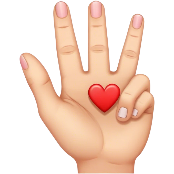 coeur sur un doigt d'honneur emoji